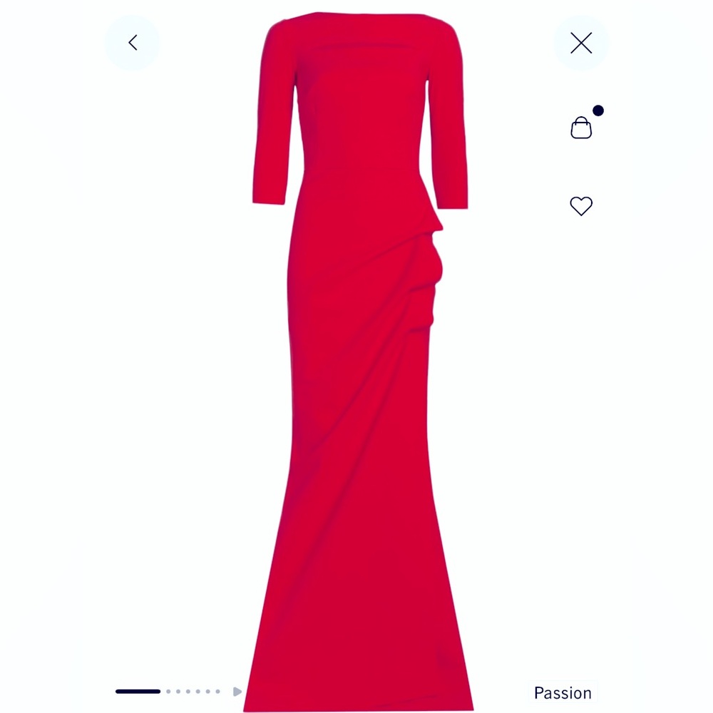 Chiara Boni La Petite Robe- Kate Slit Detail Boatneck Gown